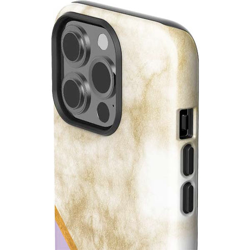 Angled Marble iPhone 15 Pro Impact Case